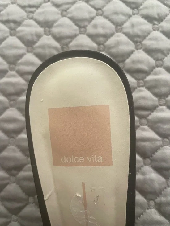 Dolce Vita Black Bow-Accent Slide Mules - Picture 3 of 4